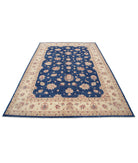 Ziegler 6'9'' X 9'3'' Hand-Knotted Wool Rug 6'9'' x 9'3'' (203 X 278) / Blue / Ivory