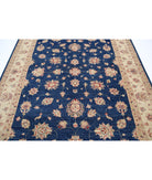 Ziegler 6'9'' X 9'3'' Hand-Knotted Wool Rug 6'9'' x 9'3'' (203 X 278) / Blue / Ivory