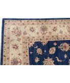 Ziegler 6'9'' X 9'3'' Hand-Knotted Wool Rug 6'9'' x 9'3'' (203 X 278) / Blue / Ivory