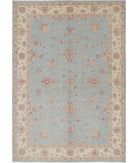 Ziegler 6'9'' X 9'8'' Hand-Knotted Wool Rug 6'9'' x 9'8'' (203 X 290) / Blue / Ivory