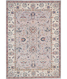 Ziegler 6'6'' X 9'4'' Hand-Knotted Wool Rug 6'6'' x 9'4'' (195 X 280) / Grey / Ivory