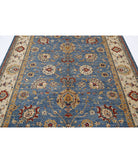 Ziegler 6'8'' X 9'8'' Hand-Knotted Wool Rug 6'8'' x 9'8'' (200 X 290) / Blue / Ivory