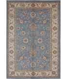 Ziegler 6'8'' X 9'8'' Hand-Knotted Wool Rug 6'8'' x 9'8'' (200 X 290) / Blue / Ivory