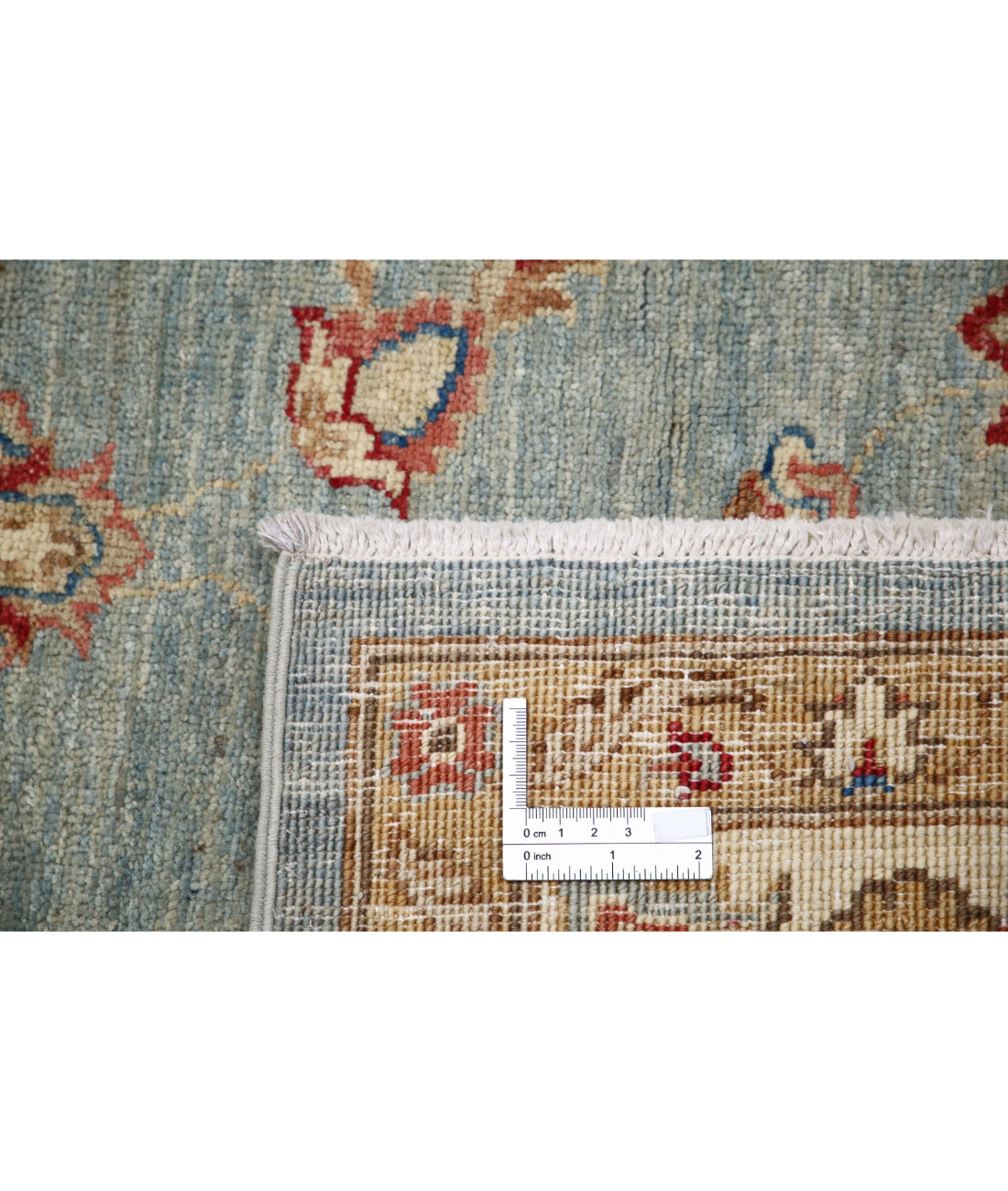 Ziegler 6'9'' X 9'8'' Hand-Knotted Wool Rug 6'9'' x 9'8'' (203 X 290) / Blue / Ivory