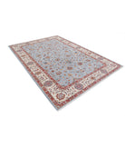 Ziegler 6'9'' X 9'8'' Hand-Knotted Wool Rug 6'9'' x 9'8'' (203 X 290) / Blue / Ivory