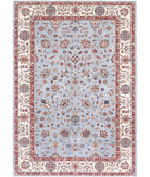 Ziegler 6'9'' X 9'8'' Hand-Knotted Wool Rug 6'9'' x 9'8'' (203 X 290) / Blue / Ivory