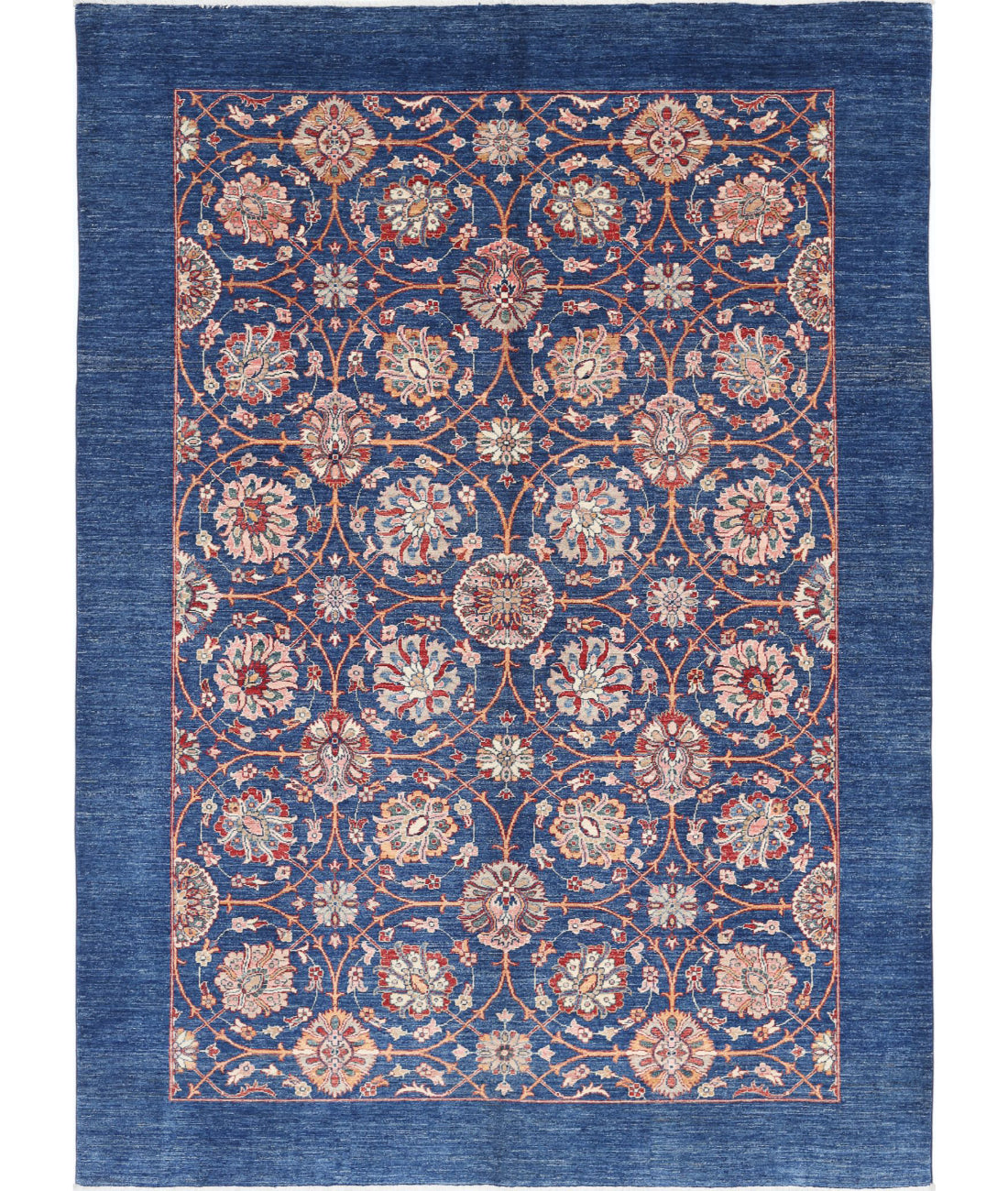 Ziegler 6'10'' X 9'3'' Hand-Knotted Wool Rug 6'10'' x 9'3'' (205 X 278) / Blue / Blue