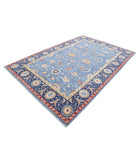 Ziegler 6'6'' X 9'8'' Hand-Knotted Wool Rug 6'6'' x 9'8'' (195 X 290) / Blue / Blue