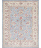 Ziegler 6'4'' X 8'5'' Hand-Knotted Wool Rug 6'4'' x 8'5'' (190 X 253) / Blue / Ivory