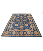 Ziegler 6'3'' X 8'4'' Hand-Knotted Wool Rug 6'3'' x 8'4'' (188 X 250) / Blue / Blue