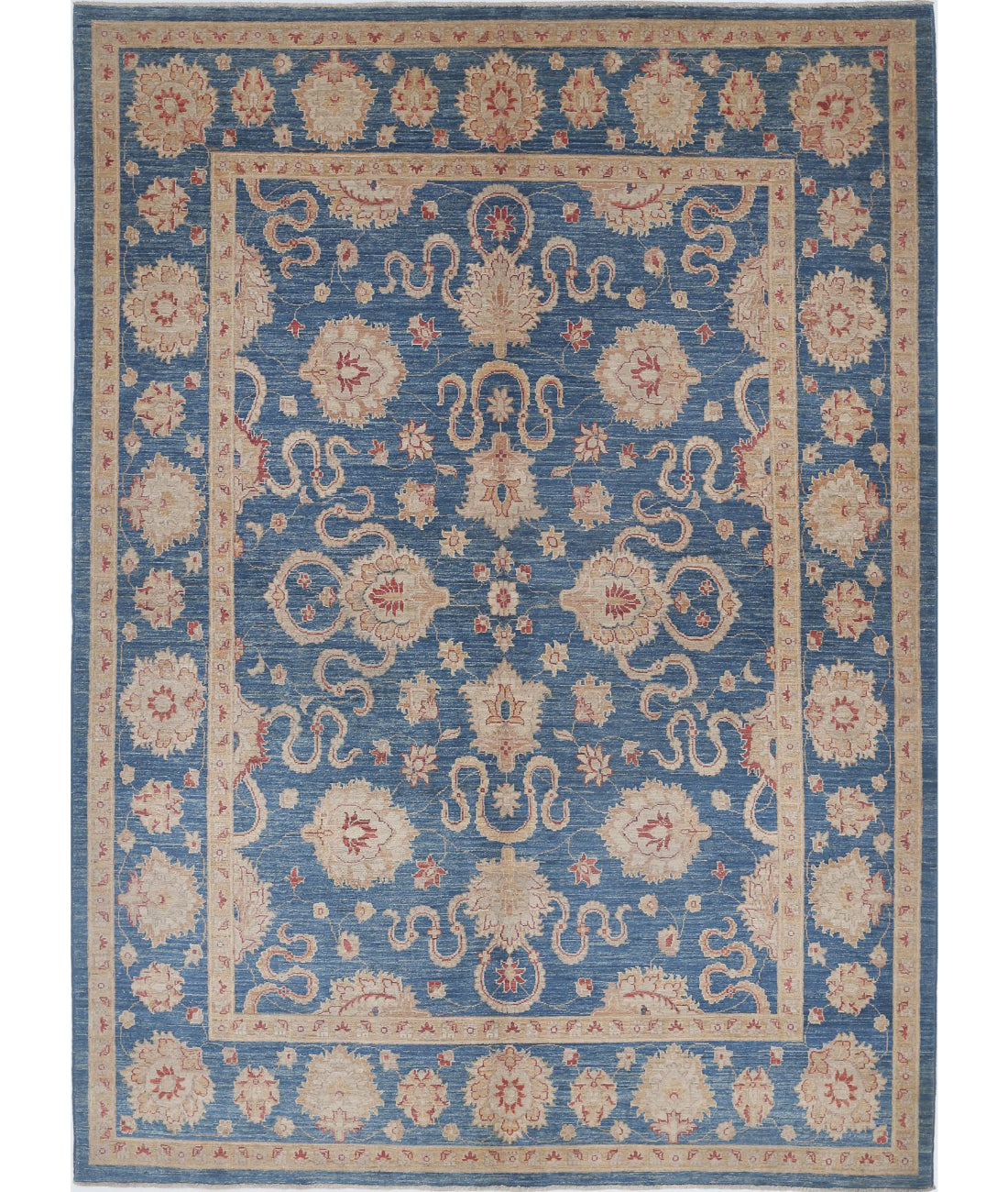 Ziegler 6'3'' X 8'4'' Hand-Knotted Wool Rug 6'3'' x 8'4'' (188 X 250) / Blue / Blue