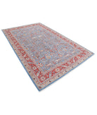 Ziegler 6'4'' X 9'10'' Hand-Knotted Wool Rug 6'4'' x 9'10'' (190 X 295) / Blue / Red