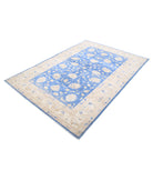 Ziegler 5'8'' X 7'10'' Hand-Knotted Wool Rug 5'8'' x 7'10'' (170 X 235) / Blue / Ivory