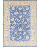 Ziegler 5'8'' X 7'10'' Hand-Knotted Wool Rug 5'8'' x 7'10'' (170 X 235) / Blue / Ivory