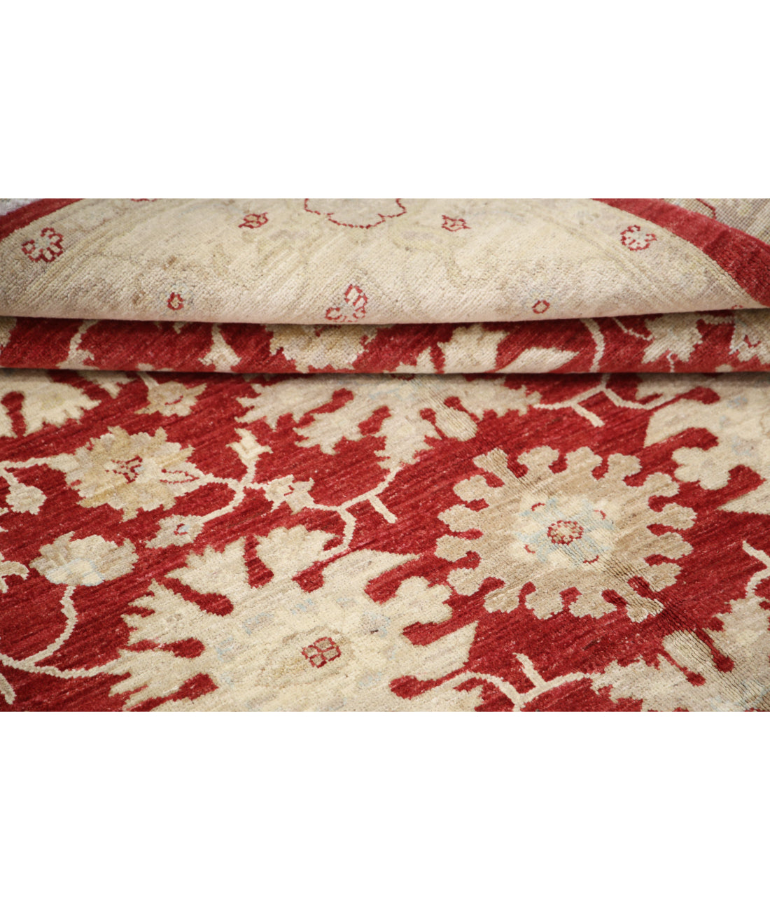 Ziegler 5'5'' X 8'6'' Hand-Knotted Wool Rug 5'5'' x 8'6'' (163 X 255) / Red / Ivory