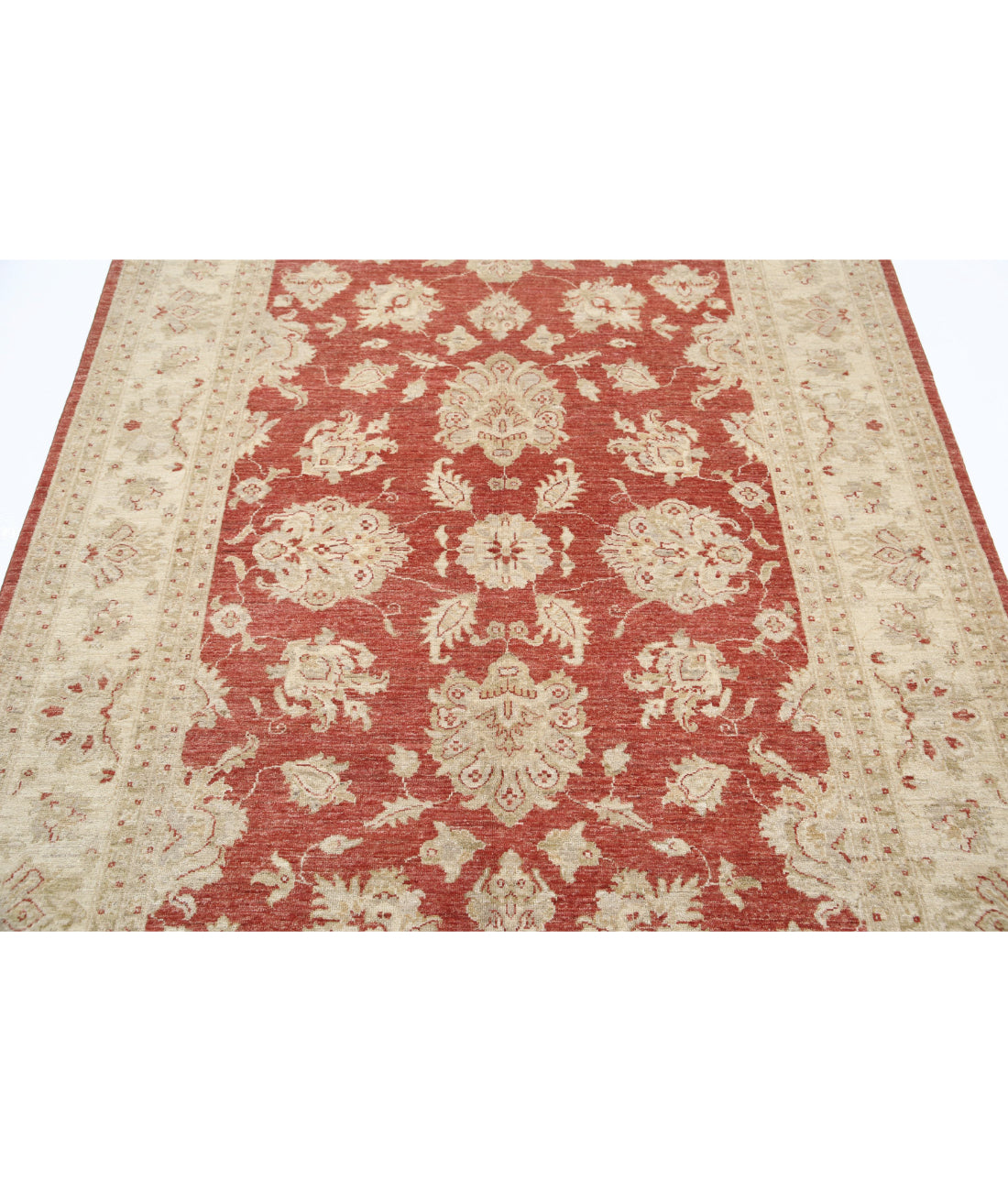 Ziegler 5'7'' X 7'5'' Hand-Knotted Wool Rug 5'7'' x 7'5'' (168 X 223) / Red / Ivory