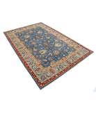 Ziegler 5'7'' X 8'2'' Hand-Knotted Wool Rug 5'7'' x 8'2'' (168 X 245) / Blue / Grey