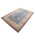 Ziegler 5'7'' X 8'2'' Hand-Knotted Wool Rug 5'7'' x 8'2'' (168 X 245) / Blue / Grey