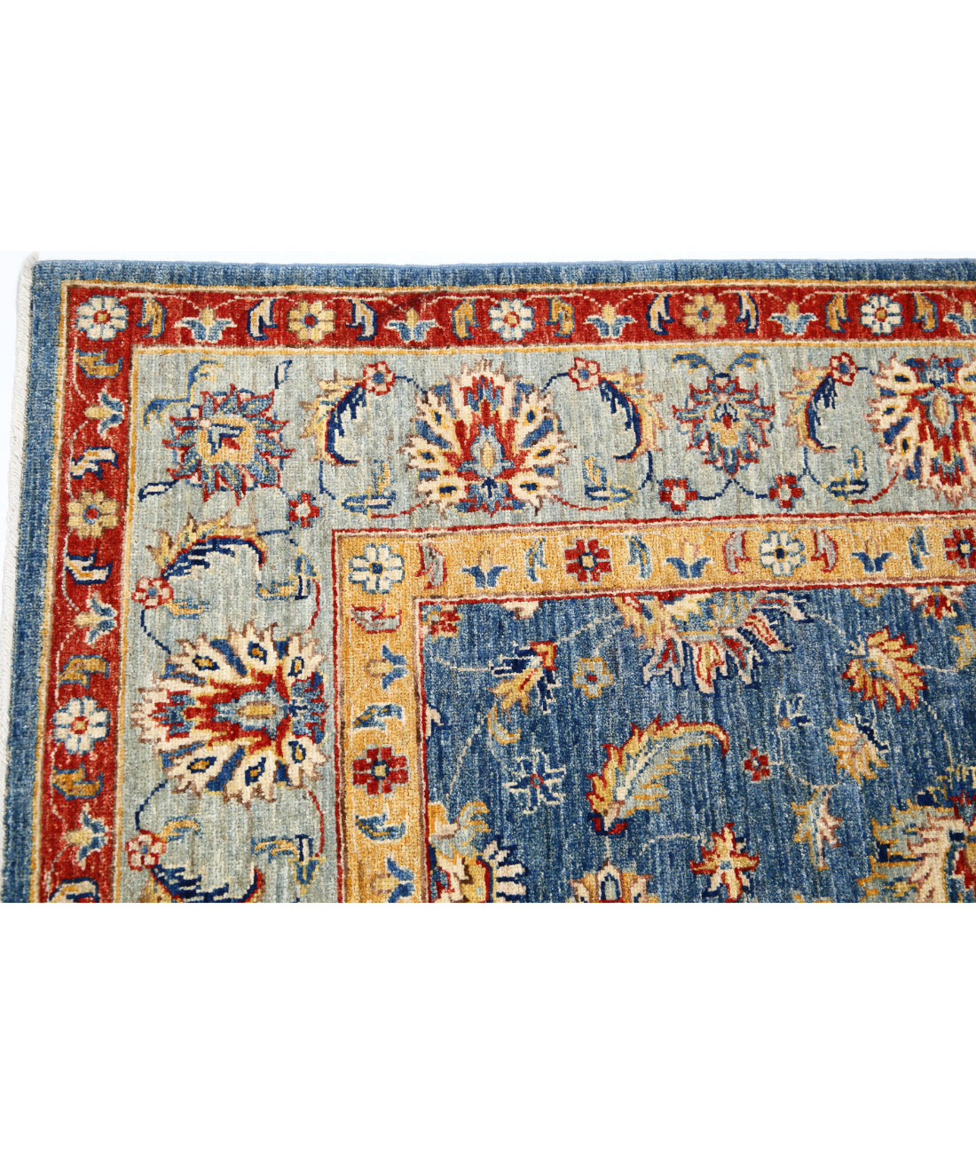 Ziegler 5'7'' X 8'2'' Hand-Knotted Wool Rug 5'7'' x 8'2'' (168 X 245) / Blue / Grey