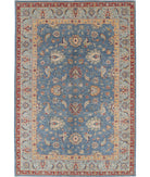 Ziegler 5'7'' X 8'2'' Hand-Knotted Wool Rug 5'7'' x 8'2'' (168 X 245) / Blue / Grey