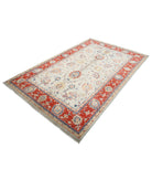 Ziegler 5'6'' X 8'8'' Hand-Knotted Wool Rug 5'6'' x 8'8'' (165 X 260) / Blue / Red