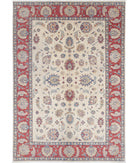 Ziegler 5'5'' X 7'11'' Hand-Knotted Wool Rug 5'5'' x 7'11'' (163 X 238) / Ivory / Red