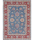 Ziegler 5'4'' X 7'9'' Hand-Knotted Wool Rug 5'4'' x 7'9'' (160 X 233) / Blue / Red