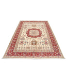 Ziegler 5'7'' X 8'0'' Hand-Knotted Wool Rug 5'7'' x 8'0'' (168 X 240) / Ivory / Red