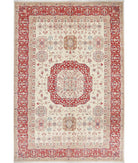 Ziegler 5'7'' X 8'0'' Hand-Knotted Wool Rug 5'7'' x 8'0'' (168 X 240) / Ivory / Red