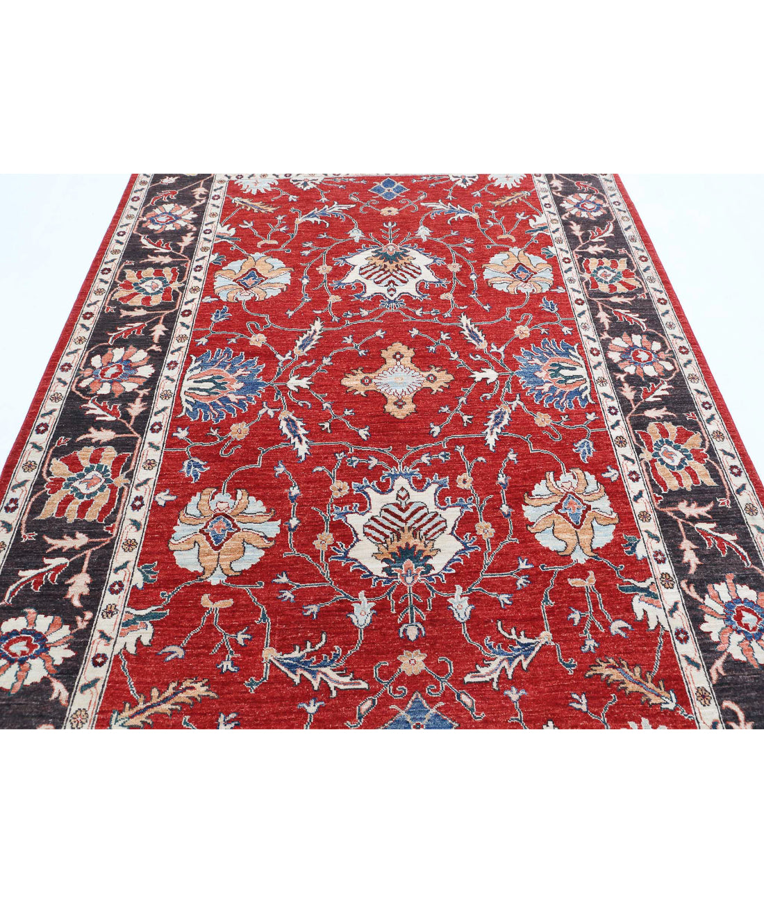 Ziegler 5'8'' X 8'6'' Hand-Knotted Wool Rug 5'8'' x 8'6'' (170 X 255) / Red / Brown