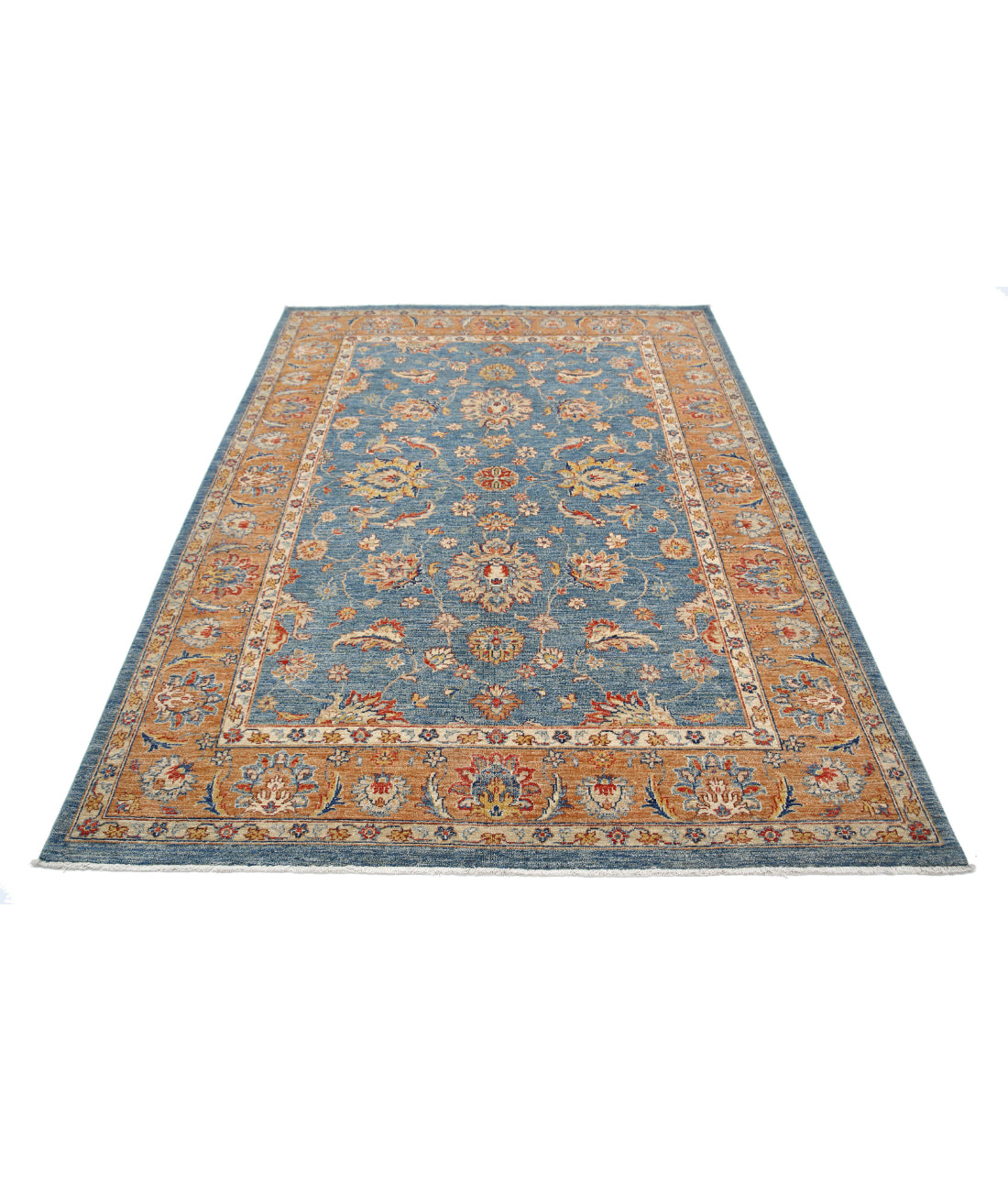 Ziegler 5'8'' X 7'8'' Hand-Knotted Wool Rug 5'8'' x 7'8'' (170 X 230) / Blue / Brown