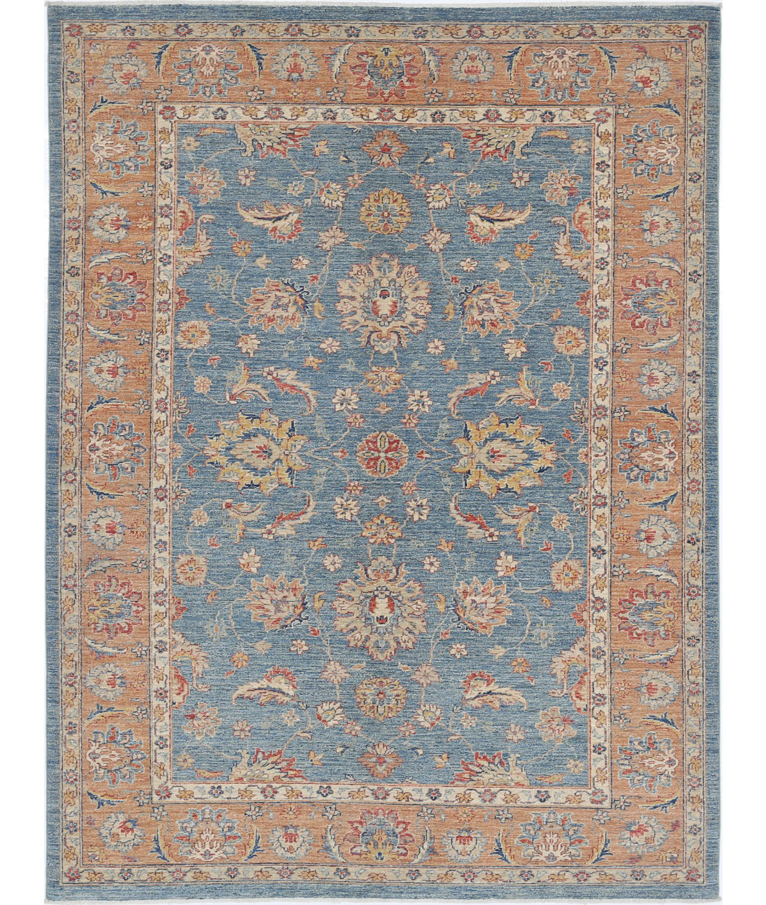 Ziegler 5'8'' X 7'8'' Hand-Knotted Wool Rug 5'8'' x 7'8'' (170 X 230) / Blue / Brown