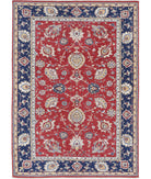 Ziegler 5'7'' X 7'9'' Hand-Knotted Wool Rug 5'7'' x 7'9'' (168 X 233) / Red / Blue