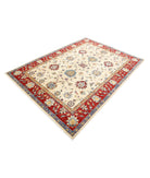 Ziegler 5'9'' X 7'9'' Hand-Knotted Wool Rug 5'9'' x 7'9'' (173 X 233) / Ivory / Red