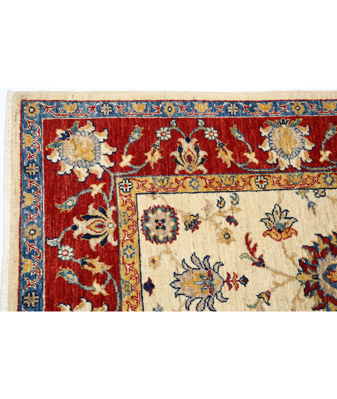 Ziegler 5'9'' X 7'9'' Hand-Knotted Wool Rug 5'9'' x 7'9'' (173 X 233) / Ivory / Red