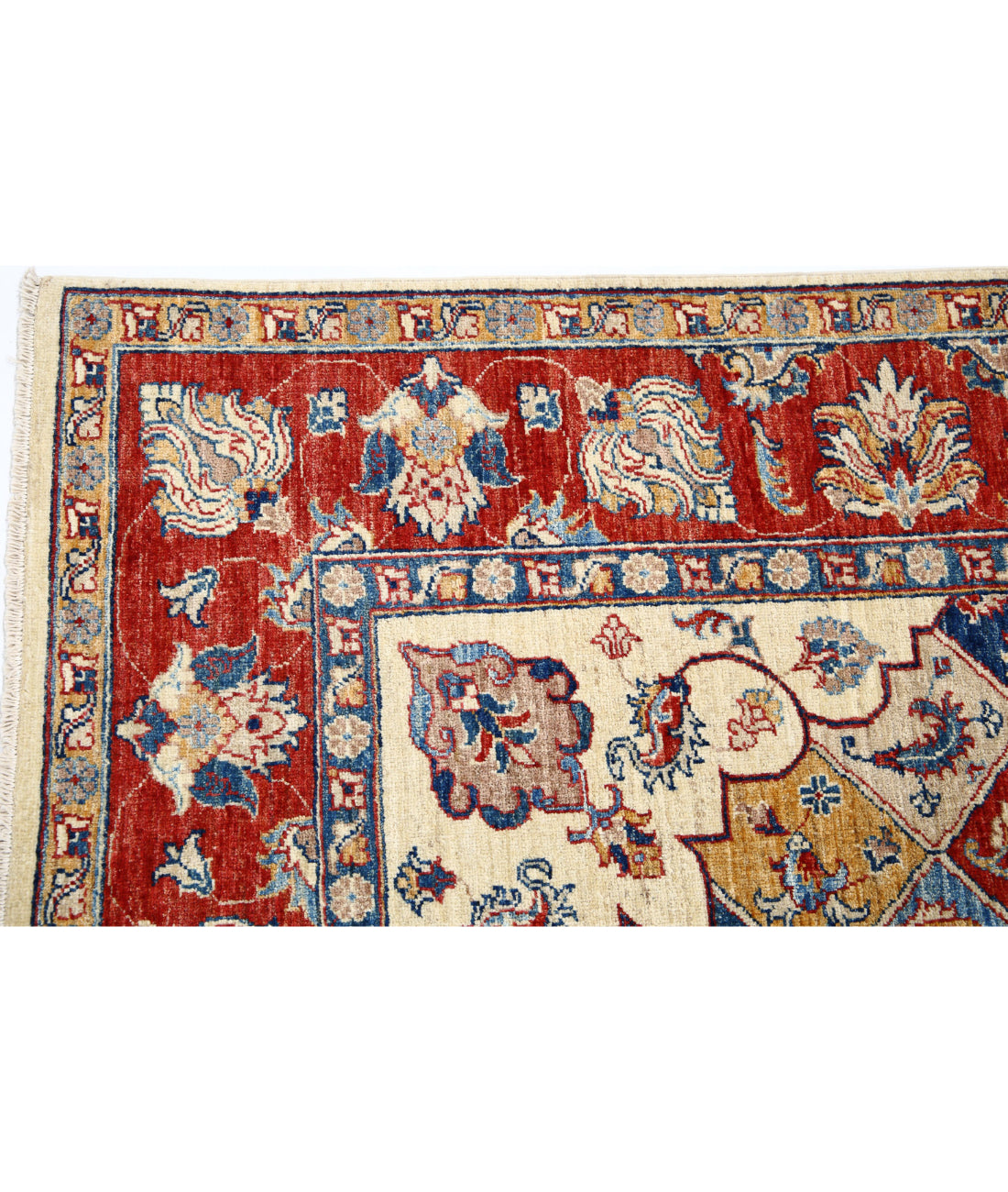 Ziegler 5'6'' X 7'10'' Hand-Knotted Wool Rug 5'6'' x 7'10'' (165 X 235) / Ivory / Red