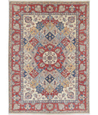 Ziegler 5'6'' X 7'10'' Hand-Knotted Wool Rug 5'6'' x 7'10'' (165 X 235) / Ivory / Red