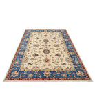 Ziegler 5'8'' X 7'9'' Hand-Knotted Wool Rug 5'8'' x 7'9'' (170 X 233) / Ivory / Blue