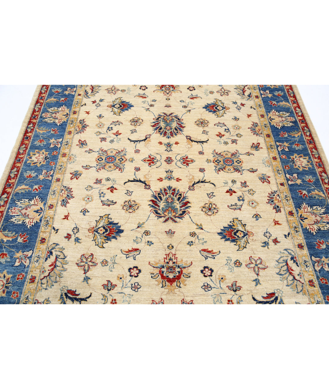 Ziegler 5'8'' X 7'9'' Hand-Knotted Wool Rug 5'8'' x 7'9'' (170 X 233) / Ivory / Blue