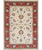 Ziegler 5'8'' X 8'0'' Hand-Knotted Wool Rug 5'8'' x 8'0'' (170 X 240) / Ivory / Red