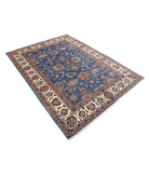 Ziegler 5'5'' X 7'7'' Hand-Knotted Wool Rug 5'5'' x 7'7'' (163 X 228) / Blue / Ivory