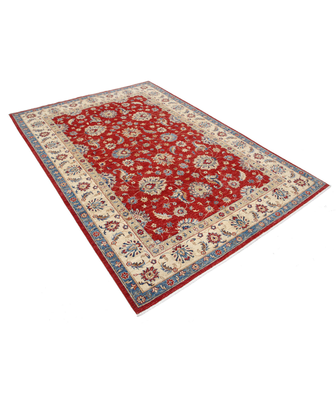 Ziegler 5'8'' X 8'0'' Hand-Knotted Wool Rug 5'8'' x 8'0'' (170 X 240) / Red / Ivory