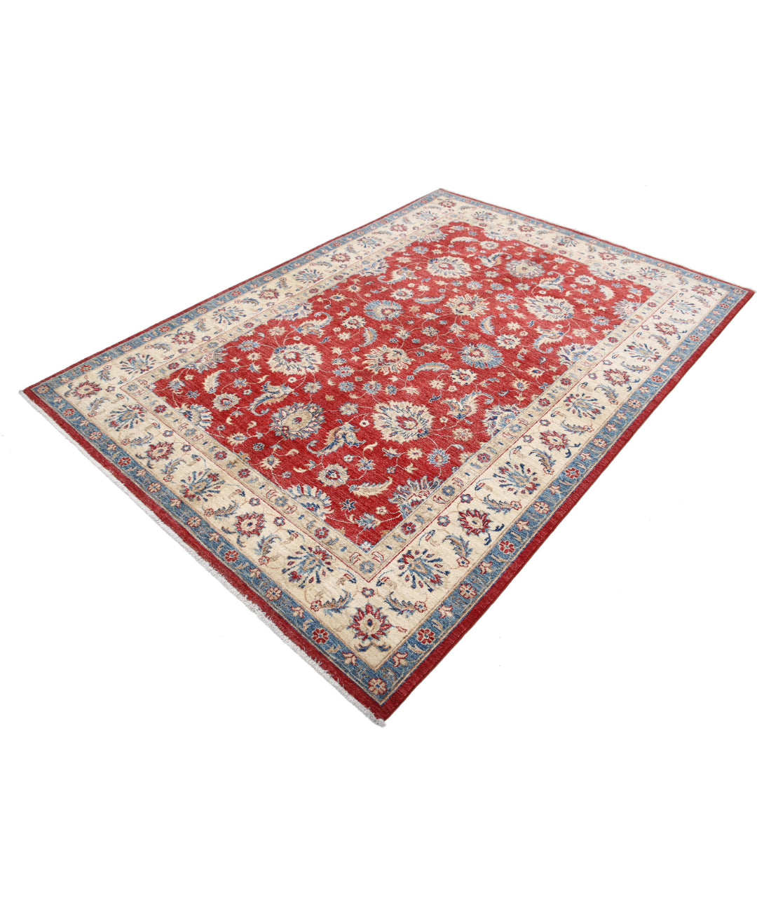 Ziegler 5'8'' X 8'0'' Hand-Knotted Wool Rug 5'8'' x 8'0'' (170 X 240) / Red / Ivory