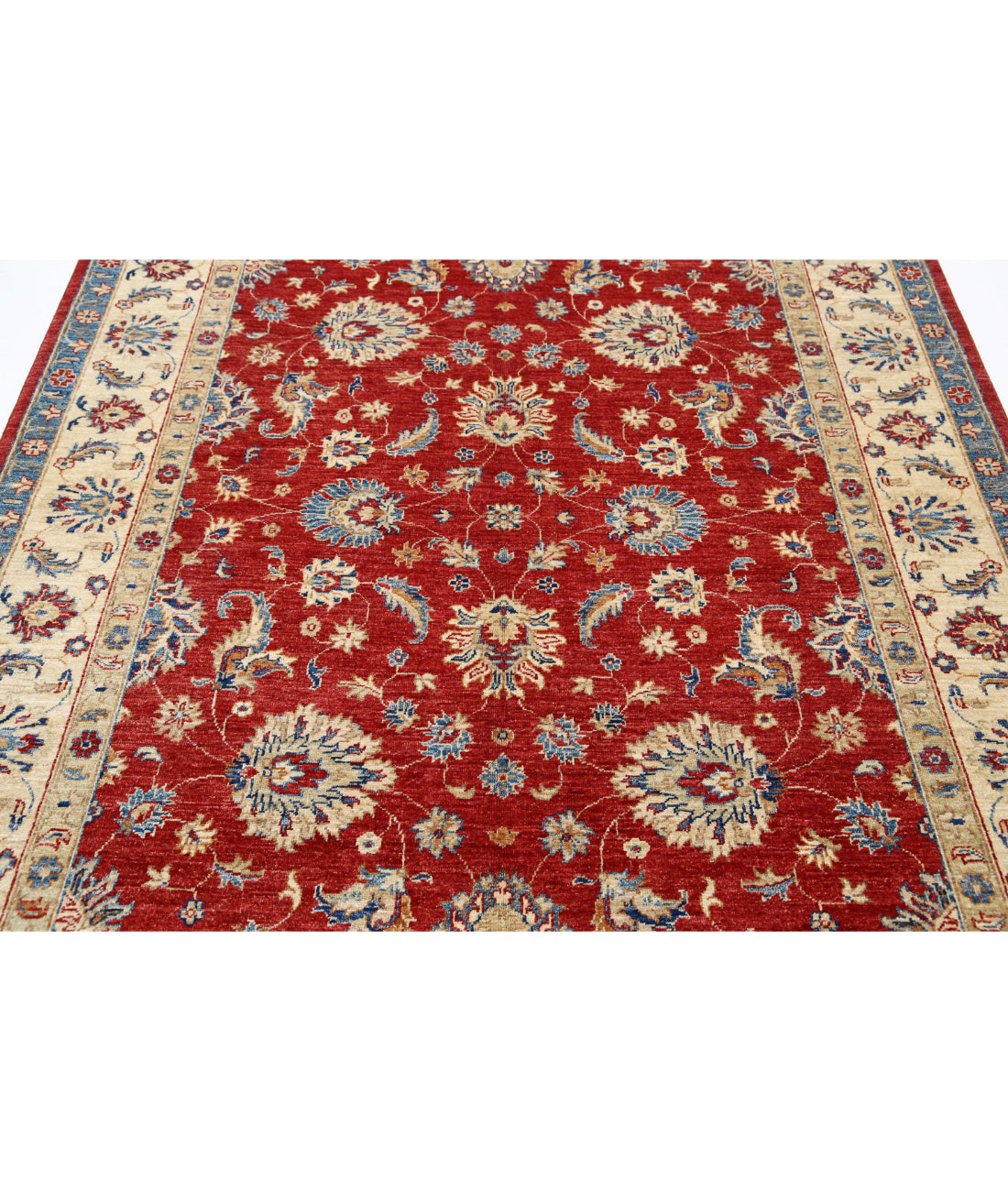 Ziegler 5'8'' X 8'0'' Hand-Knotted Wool Rug 5'8'' x 8'0'' (170 X 240) / Red / Ivory