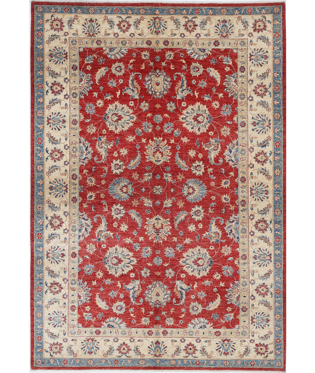 Ziegler 5'8'' X 8'0'' Hand-Knotted Wool Rug 5'8'' x 8'0'' (170 X 240) / Red / Ivory