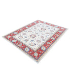 Ziegler 5'7'' X 7'4'' Hand-Knotted Wool Rug 5'7'' x 7'4'' (168 X 220) / Ivory / Red