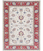 Ziegler 5'7'' X 7'4'' Hand-Knotted Wool Rug 5'7'' x 7'4'' (168 X 220) / Ivory / Red
