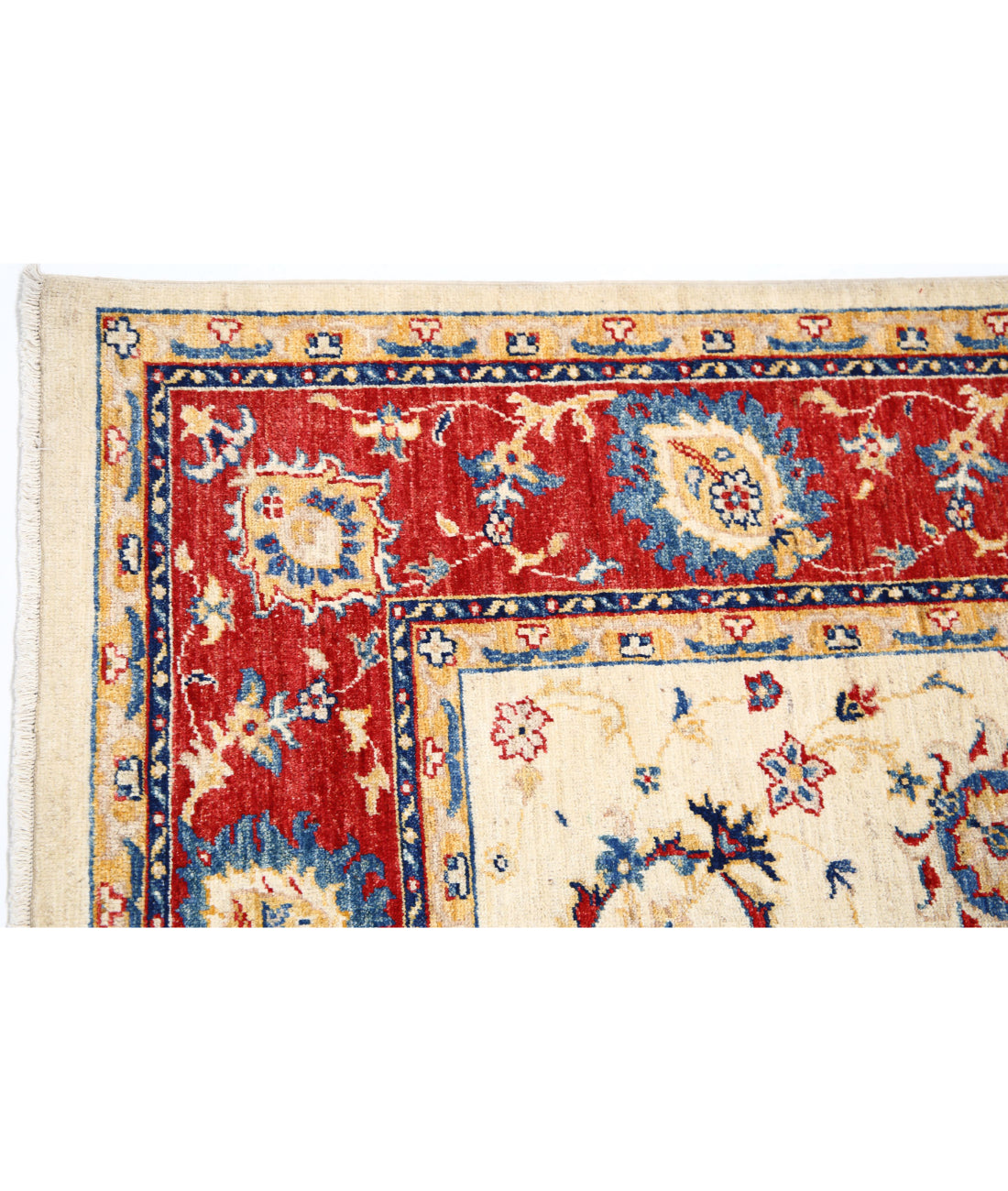 Ziegler 5'8'' X 8'0'' Hand-Knotted Wool Rug 5'8'' x 8'0'' (170 X 240) / Ivory / Red