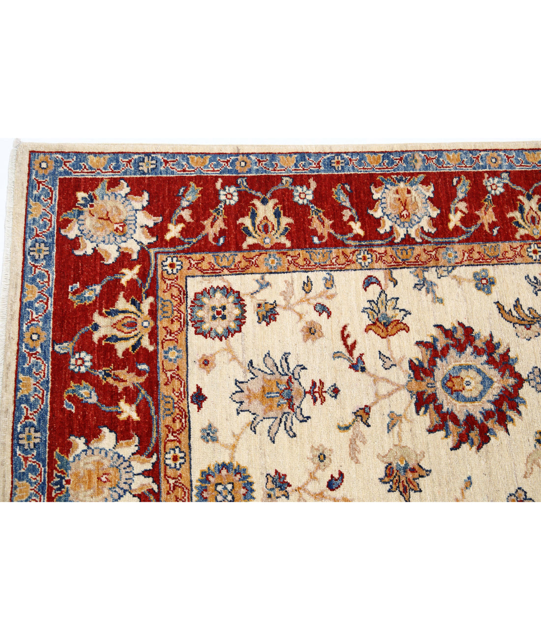 Ziegler 5'7'' X 7'10'' Hand-Knotted Wool Rug 5'7'' x 7'10'' (168 X 235) / Ivory / Red