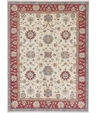 Ziegler 5'7'' X 7'10'' Hand-Knotted Wool Rug 5'7'' x 7'10'' (168 X 235) / Ivory / Red